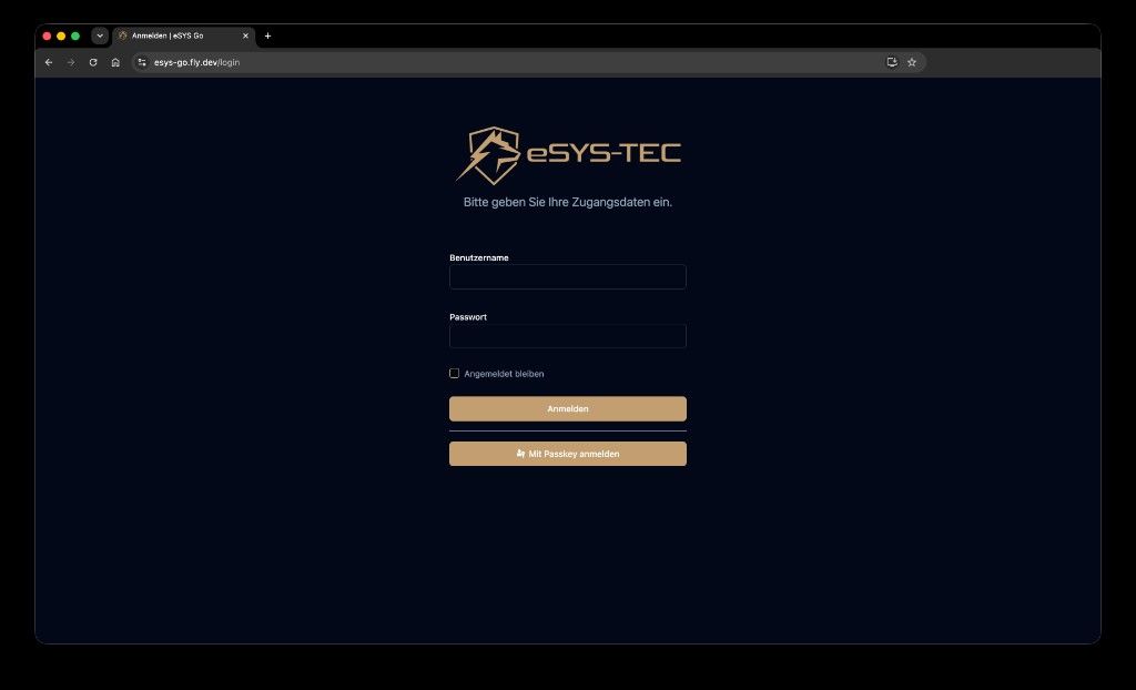 eSYS Go Login — PWA für Elektroprüfungen mit Passkey-Anmeldung